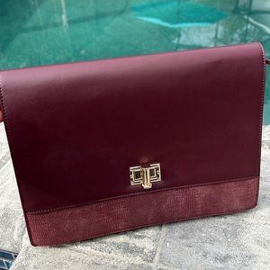 Sole Society  Burgundy Maroon Large Clutch
